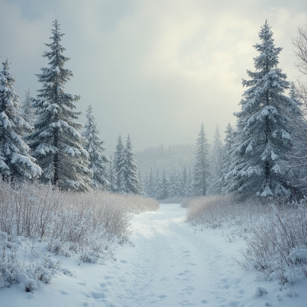 Карелия зимой, картинка создана ИИ