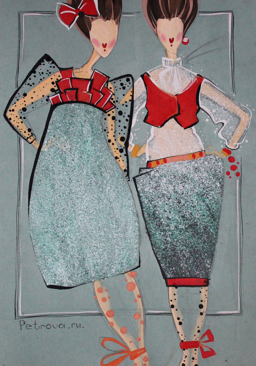 Эскизная графика. Дизайн одежды. Фэшн-иллюстрация