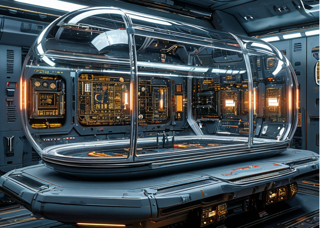 Так Шедеврум представляет себе капсулу для перемещений в четырехмерном пространстве. Возможно, он не так уж далек от истины