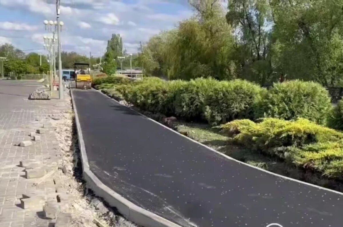    В Белгороде продолжается обустройство велодорожек