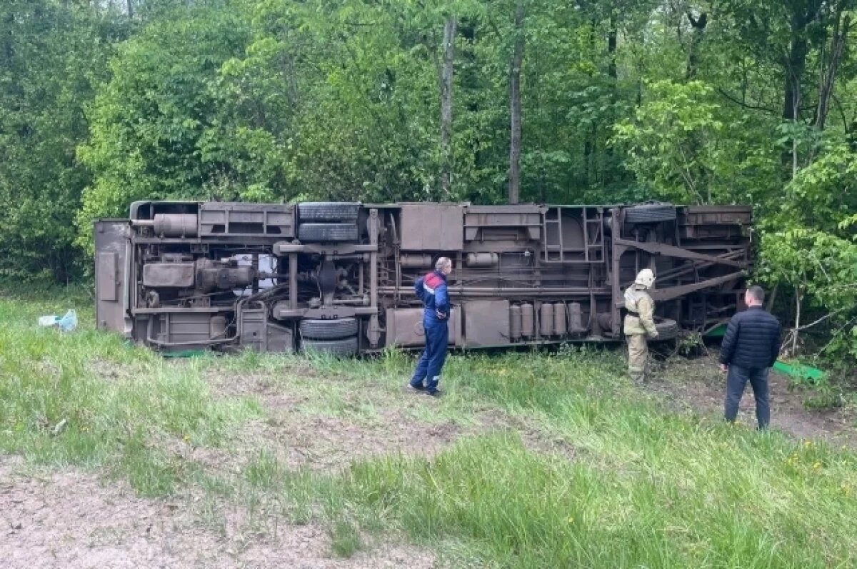    Два человека погибли и 17 пострадали в ДТП с автобусом в Курской области
