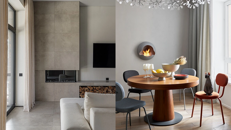 Слева проект Юлии Зубаревой. Справа проект Елены Трофимовой и Полины Афонской