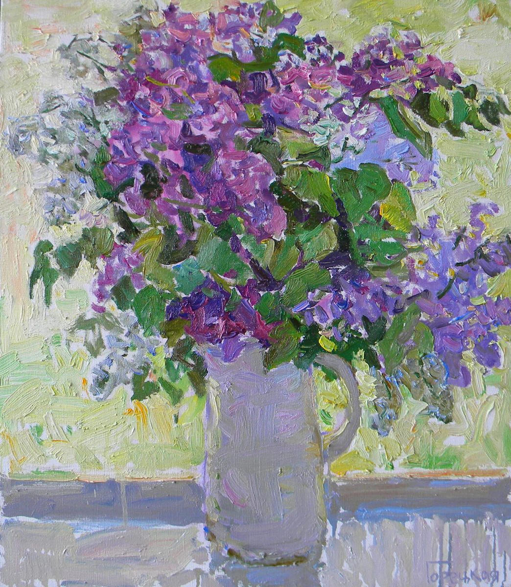 Полина Горецкая "Сирень" 2021 холст, масло 70х60 
