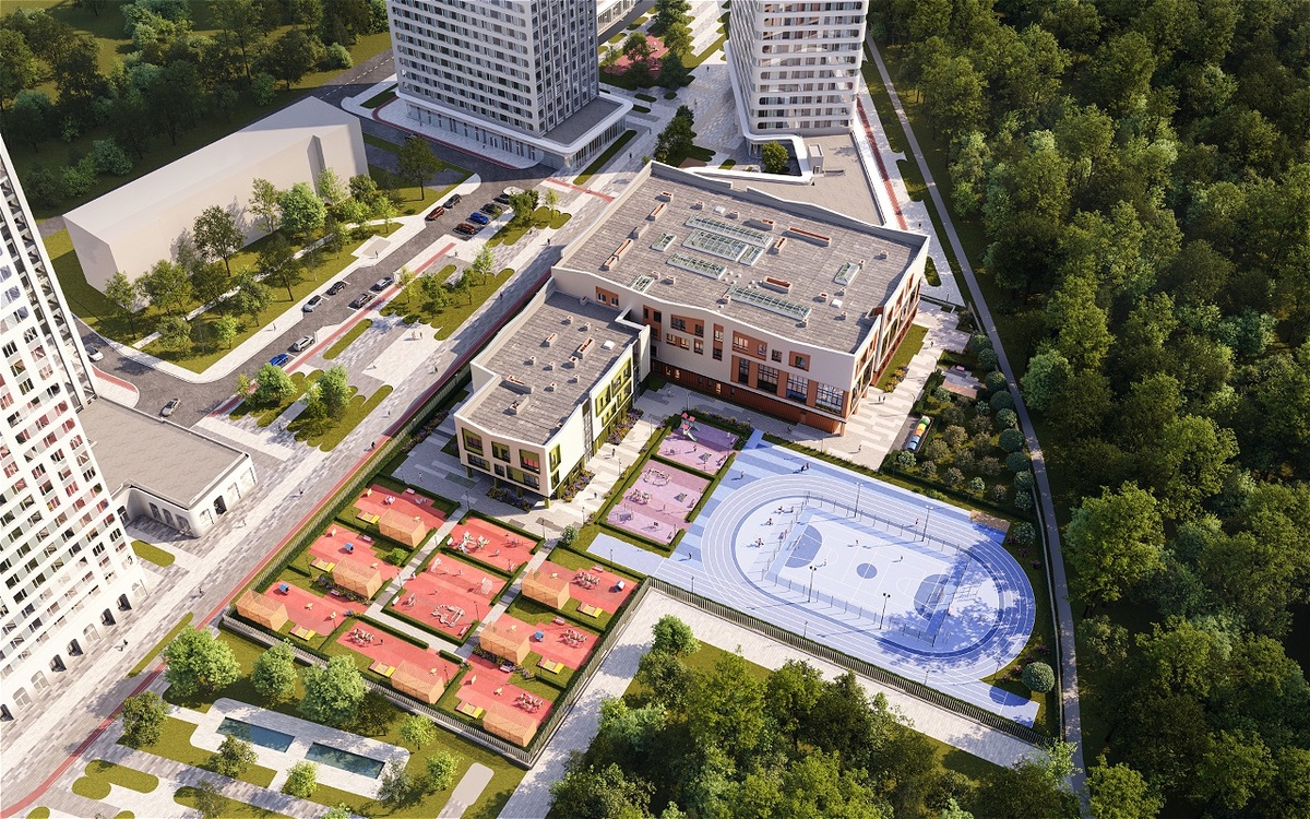 Образовательный комплекс на 575 мест: вид сверху