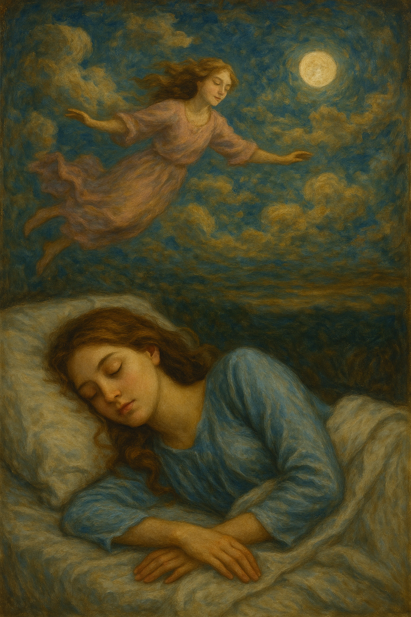 Девушка спит.