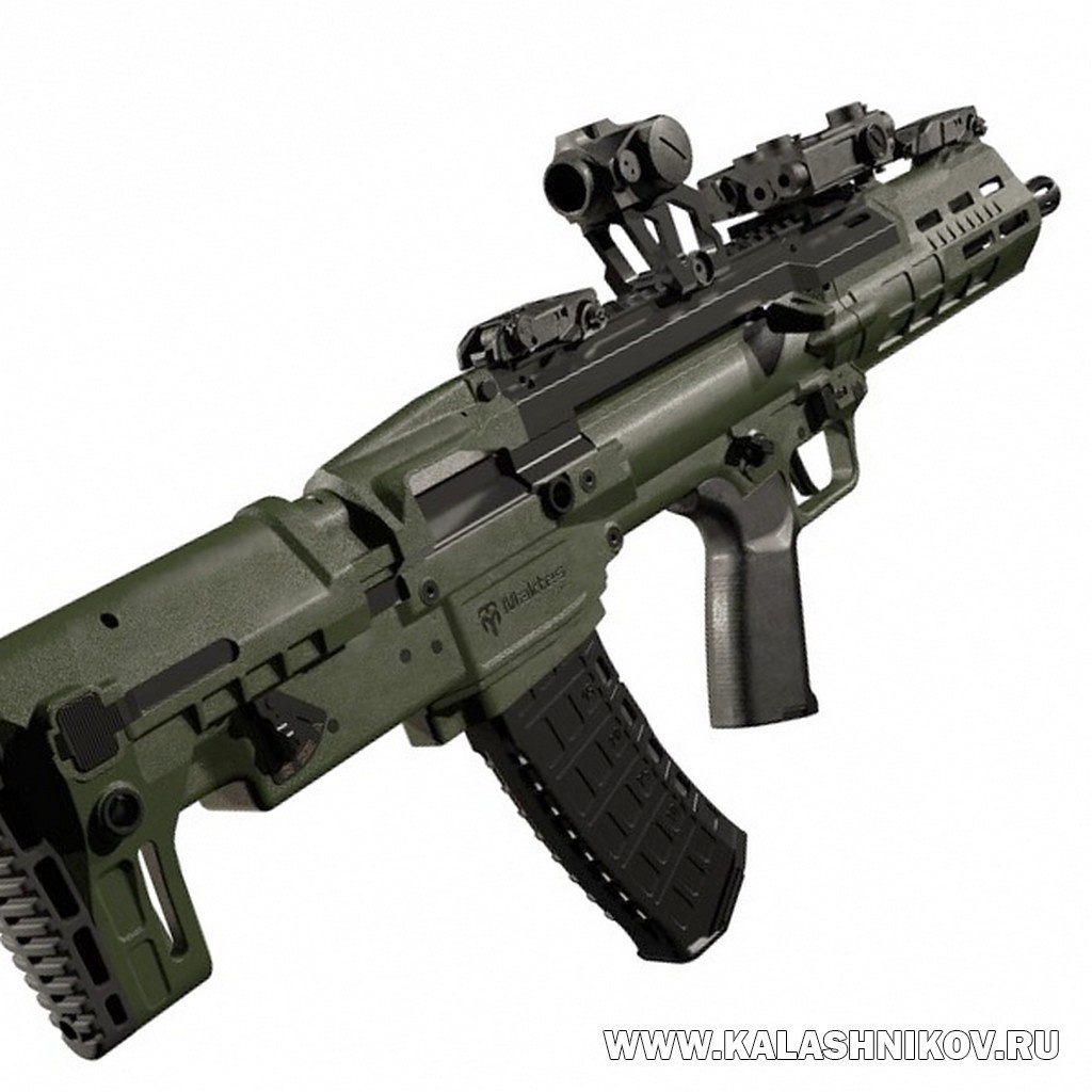 Армянский буллпап Maktes Arms T-Ab 1A с коллиматорным прицелом и ЛЦУ 