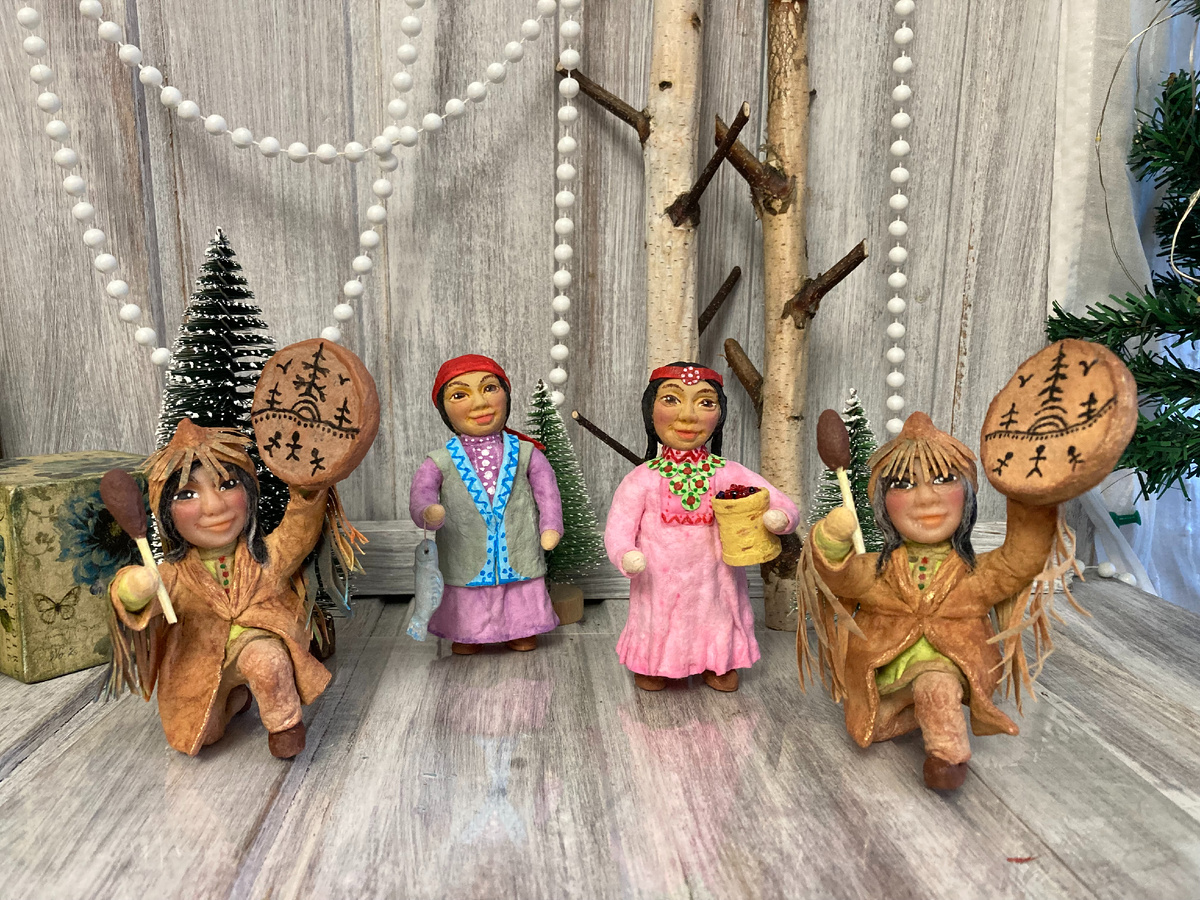 Коллекция авторских фигурок из ваты "Легенды Горной Шории". Фото автора.