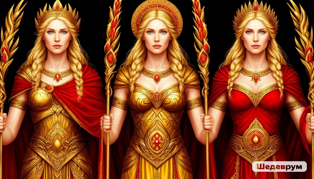 Фрея, Фригг и Идунн — скандинавский пантеон богов. 