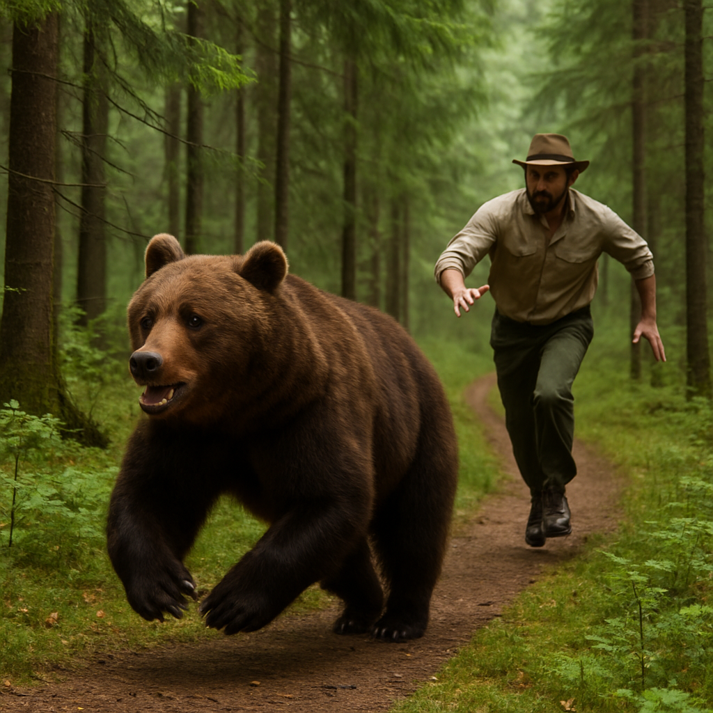 Конечно это будет не так, ведь человек вряд ли станет преследовать такого хищника.