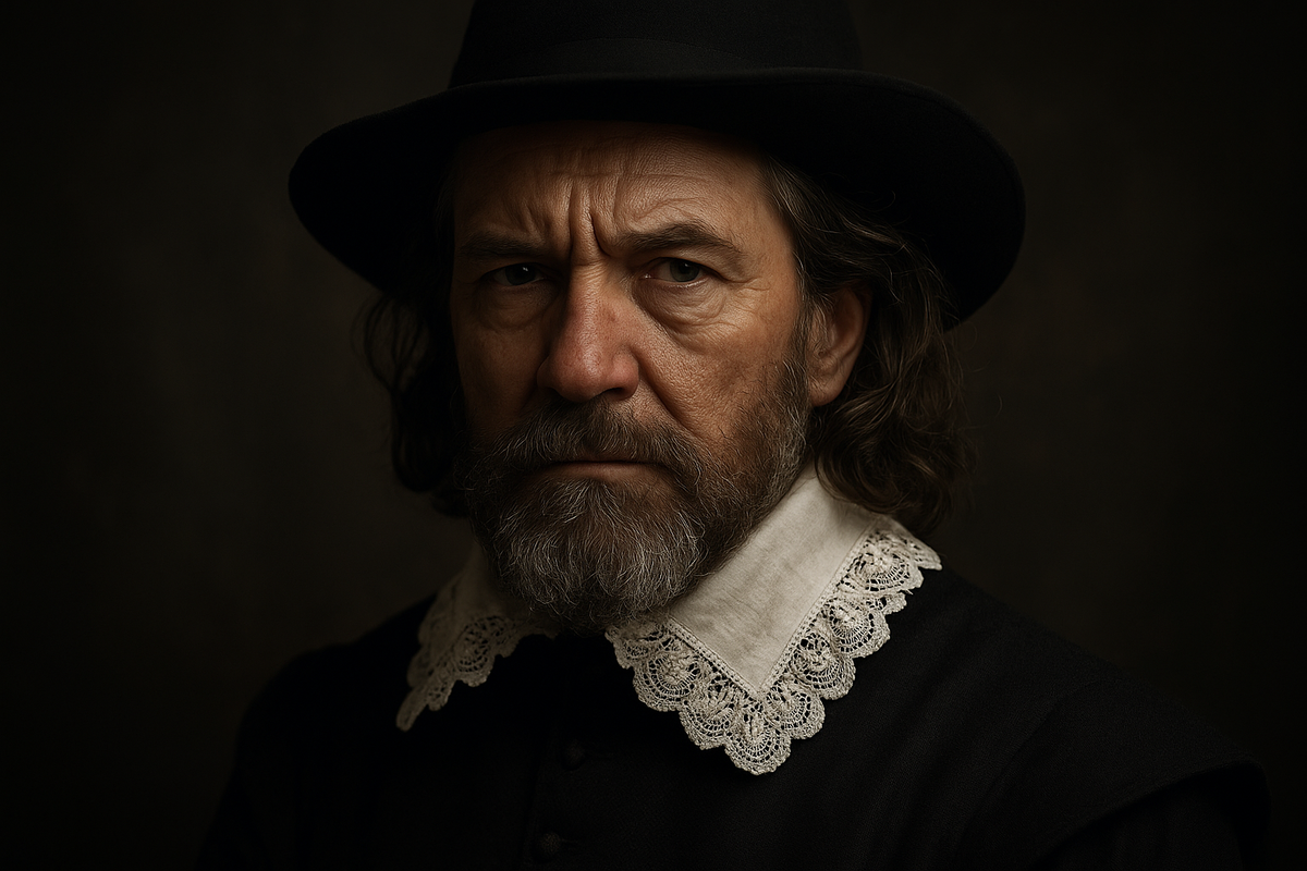 Вильгельм Славата, наместник Богемии и символ габсбургской власти.
Лицо, пережившее падение из окна и возвращение во дворец. Его взгляд — как заточенная шпага: холоден, прям, непрощающий. Мужчина, который упал с высоты власти — и снова туда поднялся.