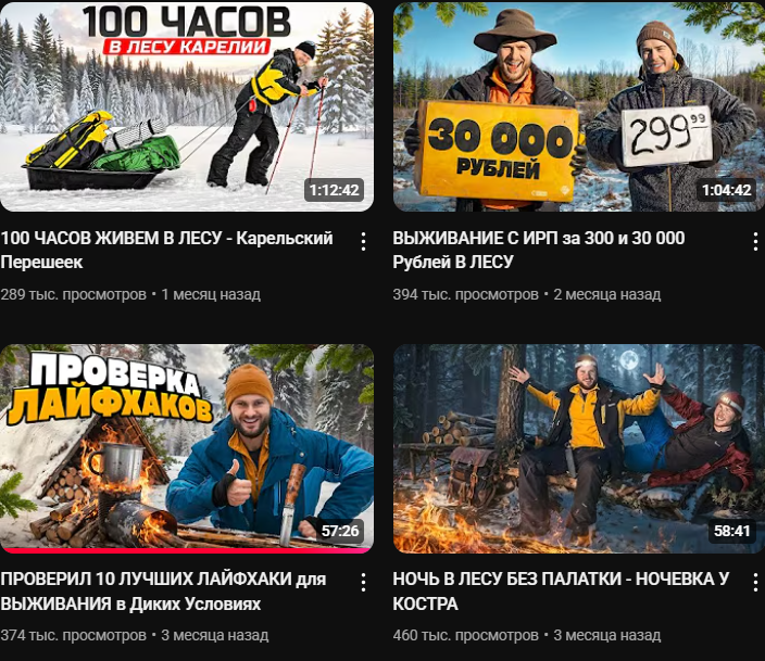 Некоторые видео на канале