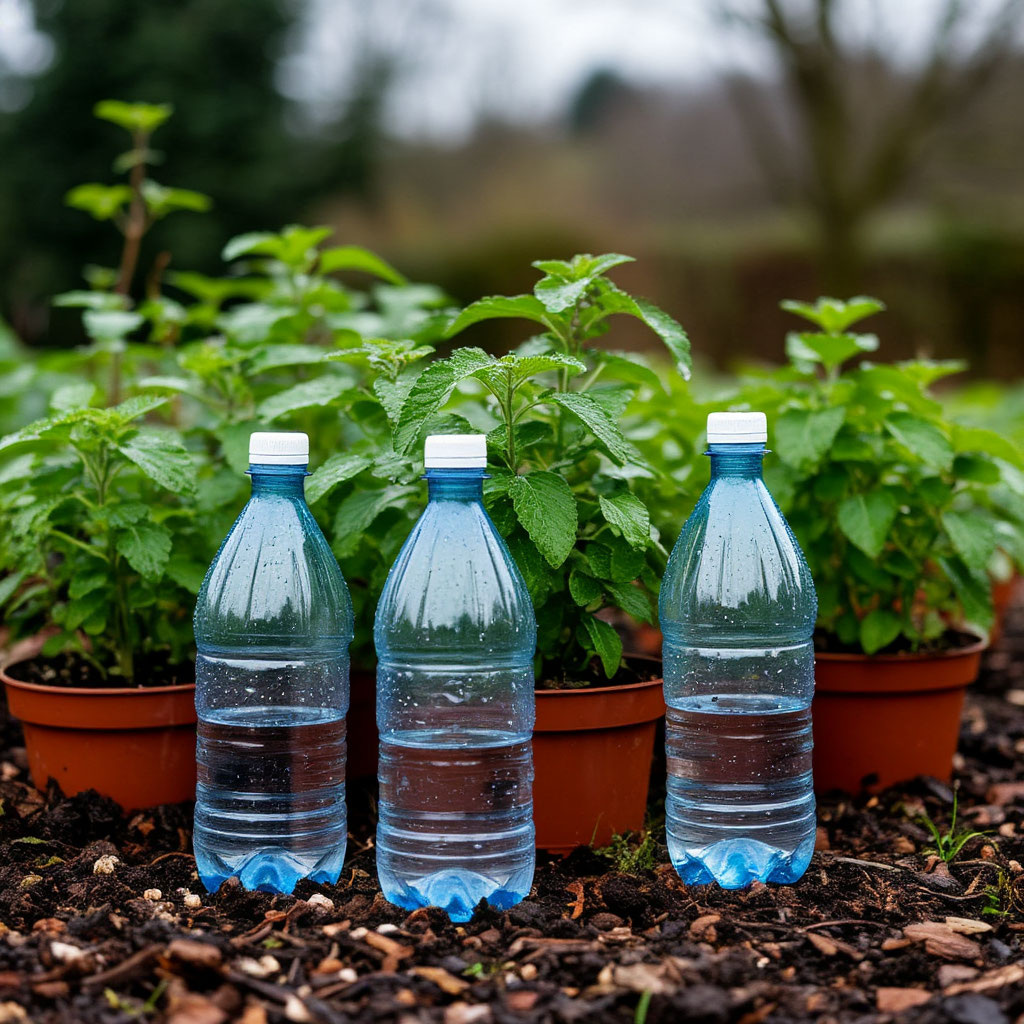 Бутылки с теплой водой смогут спасти ваши растения. Не забудьте агроволокно