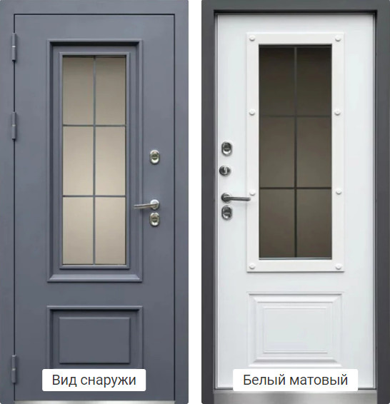 Дверь в цвете RAL 7024