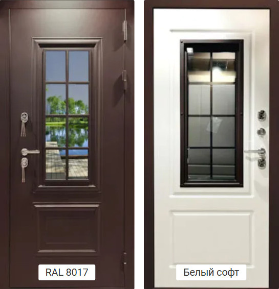 Дверь в цвете RAL 8017