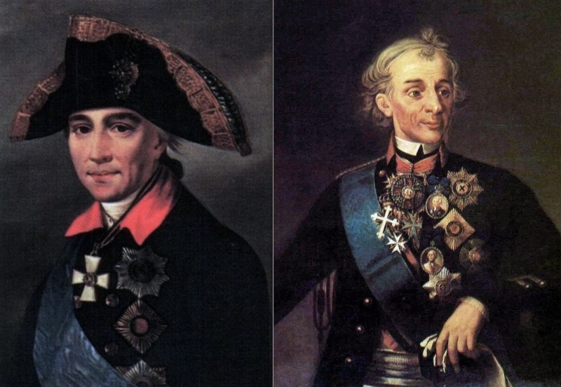 Главные действующие лица кампании 1774 года Каменский и Суворов.