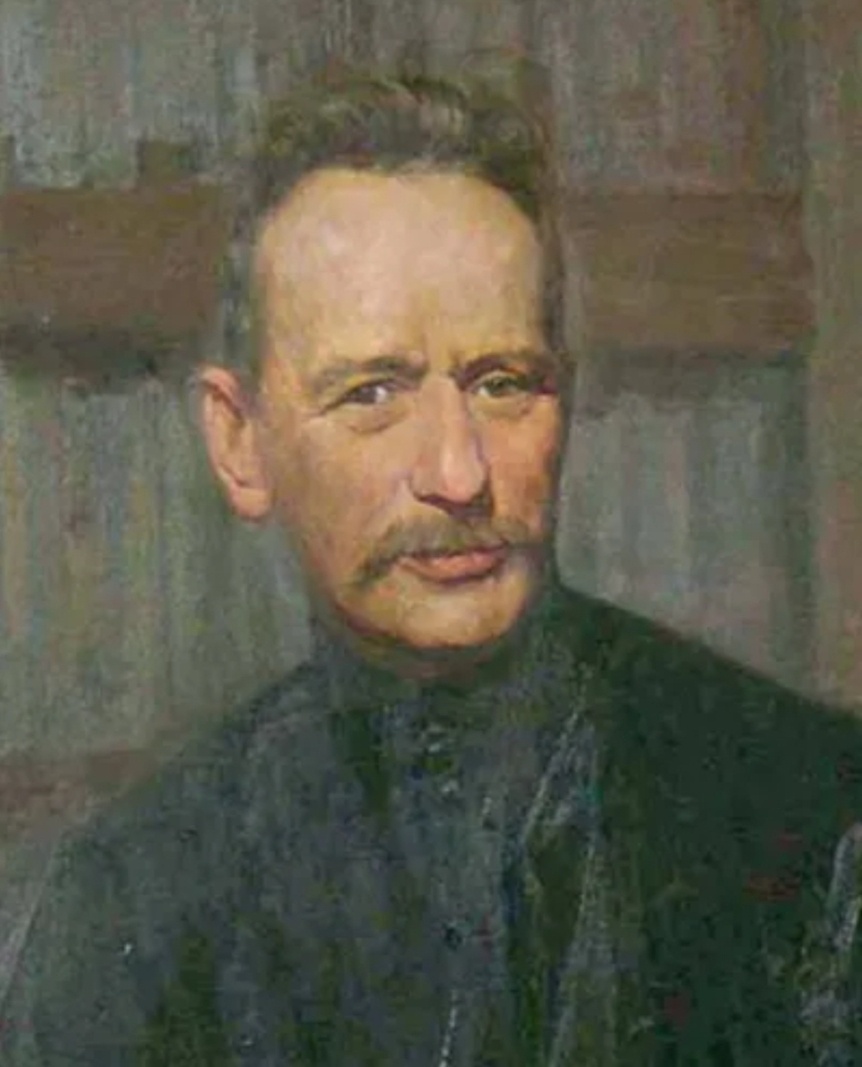 Василий Плотников. Портрет Михаила Шолохова (фрагмент). 1978.