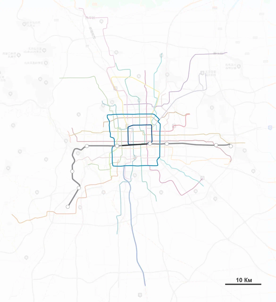 Линия S1 и Пекинский метрополитен.