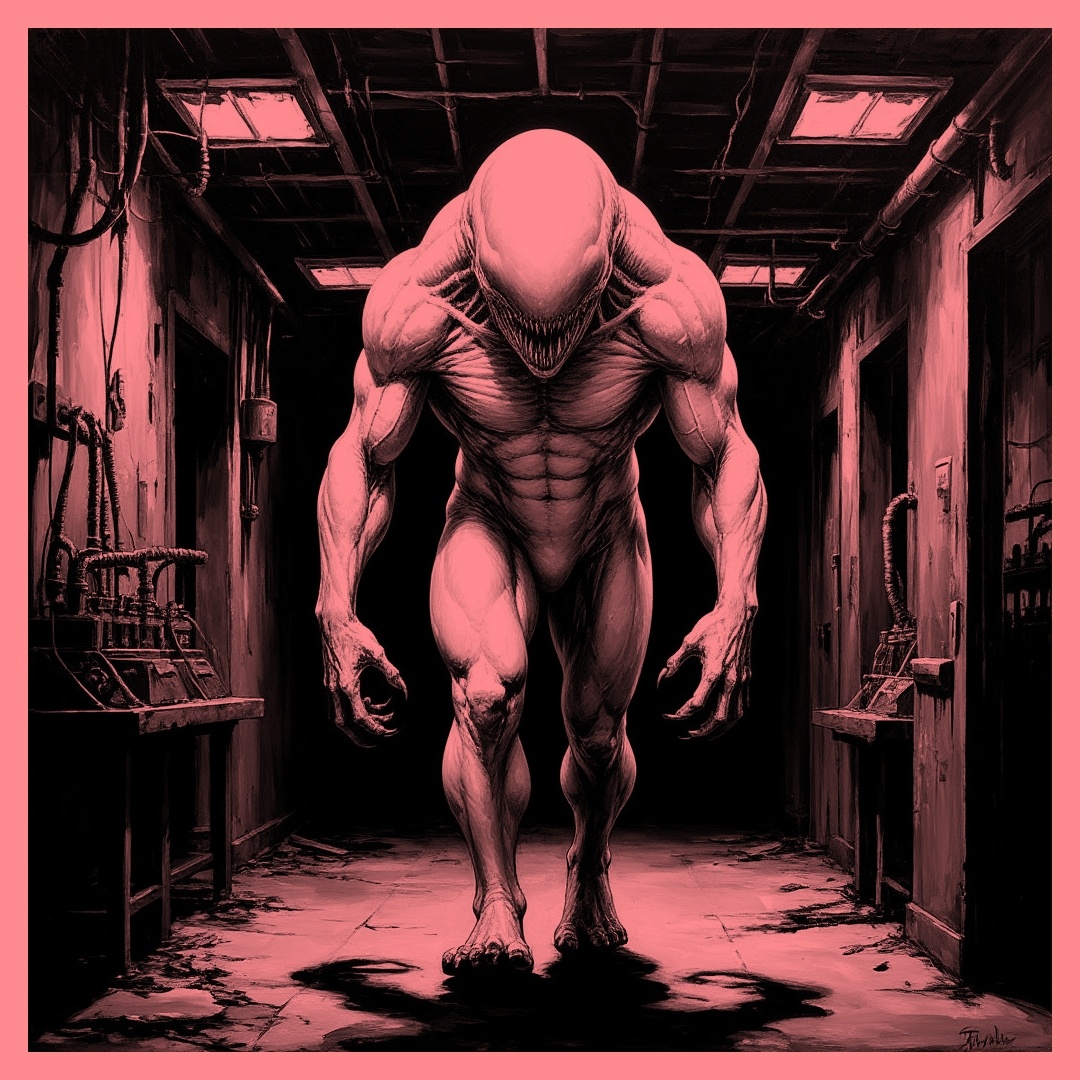 На краю дока, рядом с кораблём, стояло что-то высокое, неподвижное и бледное. 