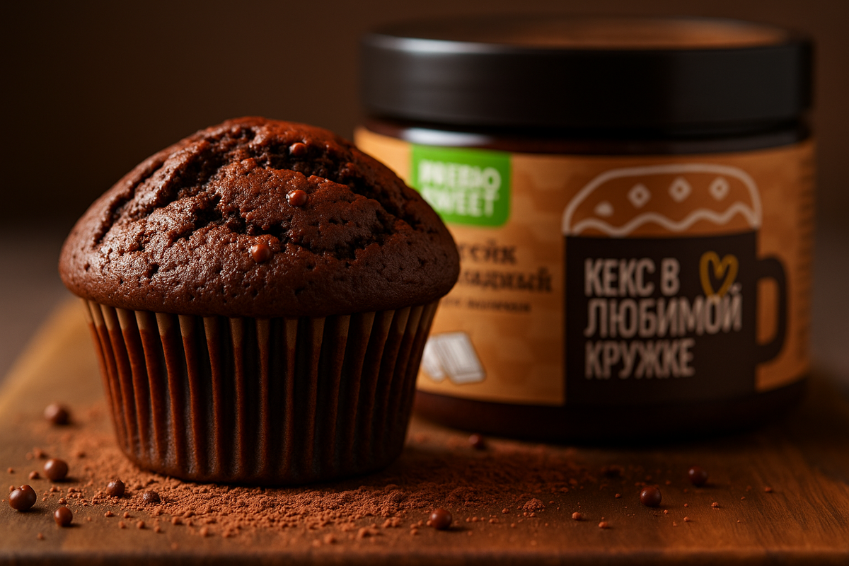 Низкокалорийный завтрак - кекс без сахара