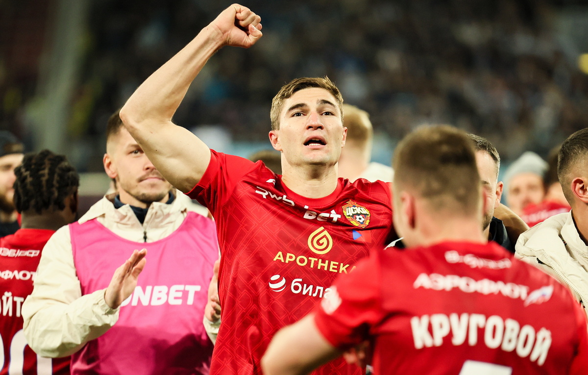    Нападающий ЦСКА Тамерлан Мусаев  Сергей Савостьянов/ТАСС