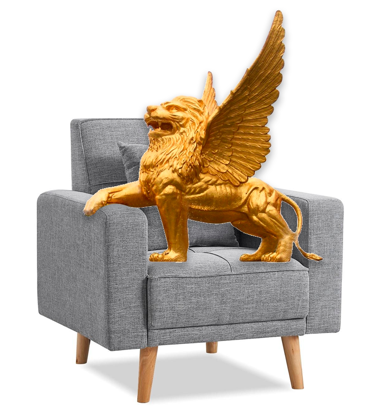 кресло с львами золочеными
