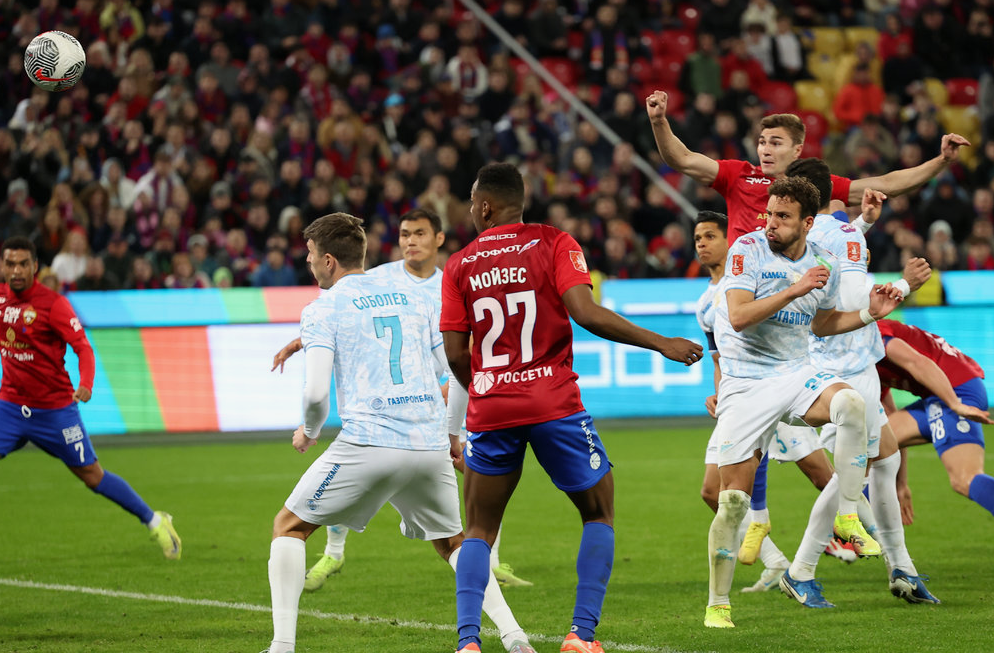 Тамерлан Мусаев голом на 92-й минуте перевел противостояние ЦСКА и "Зенита" в серию пенальти. Фото: соцсети