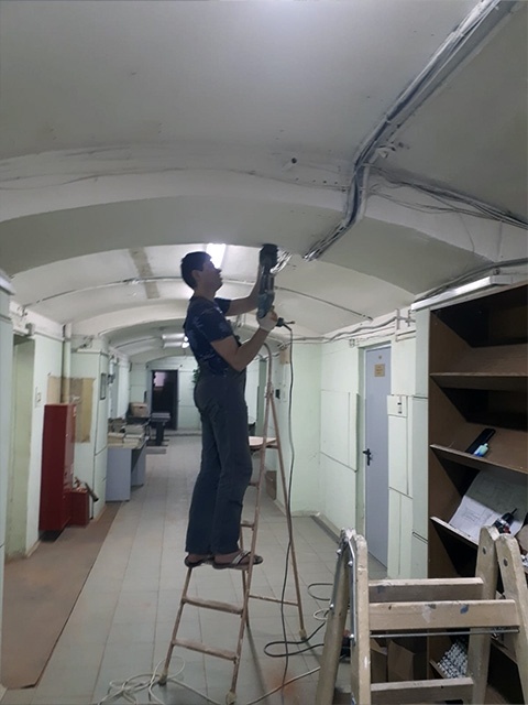 Реконструкция электросети в библиотеке естественных наук БЕНРАН на Знаменке 2023г.