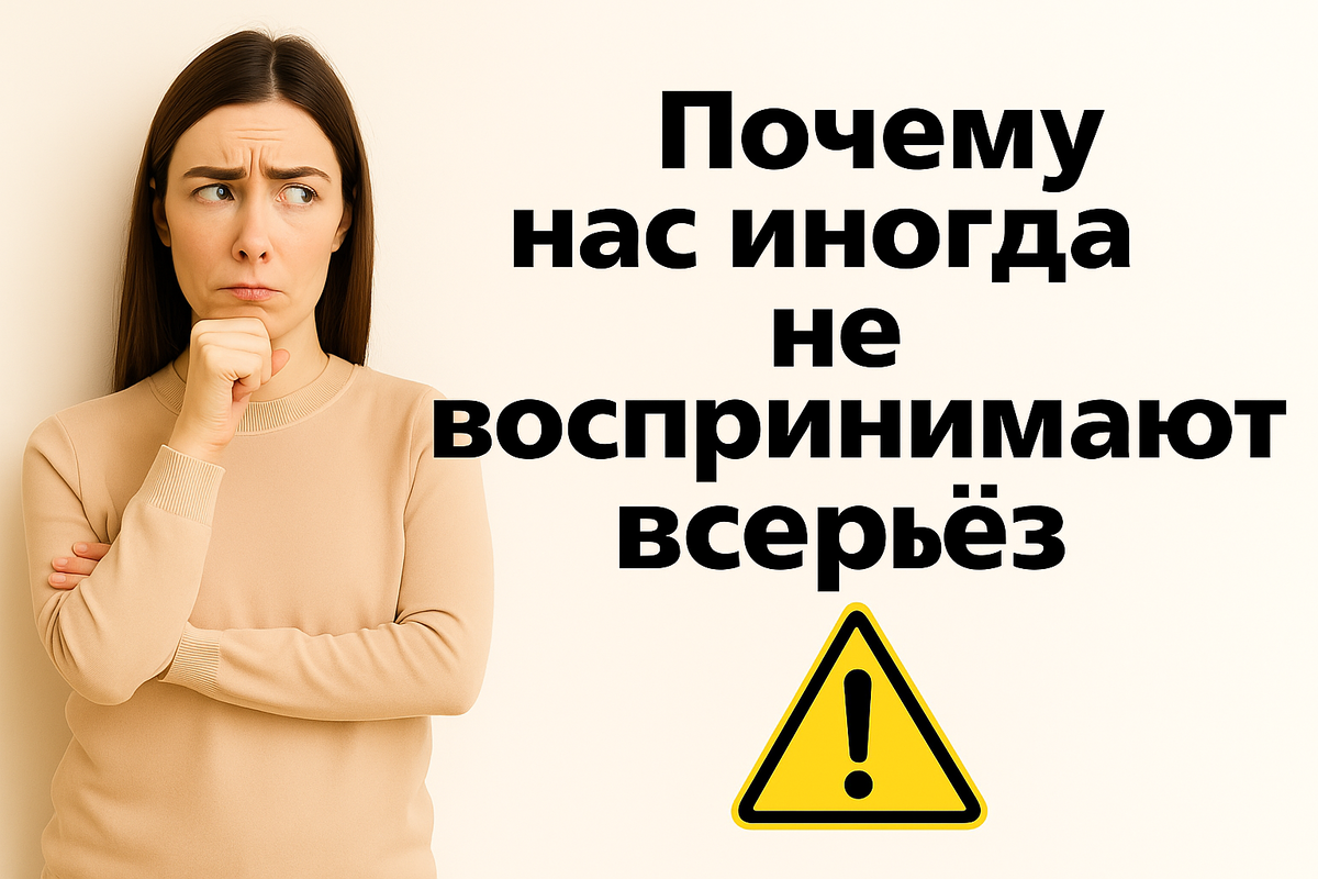 Почему нас иногда не воспринимают всерьёз?