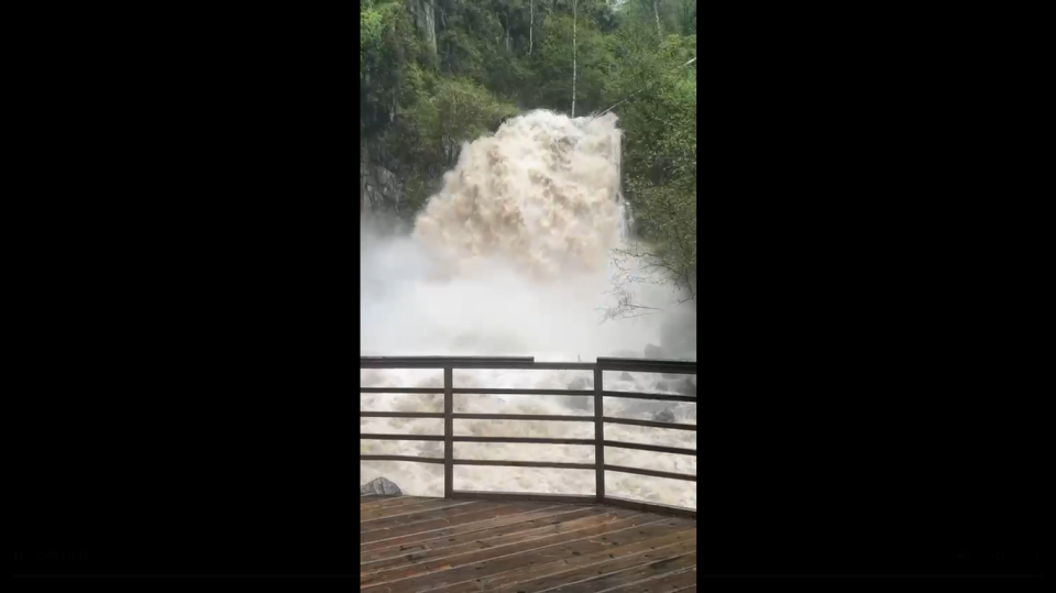    Водопад Корбу после весенних дождей. Источник: Телеграм-канал Алтайского заповедника