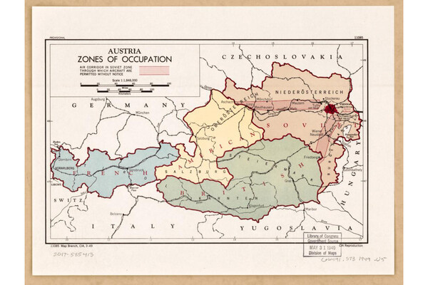    Оккупационные зоны в Австрии / Library of Congress