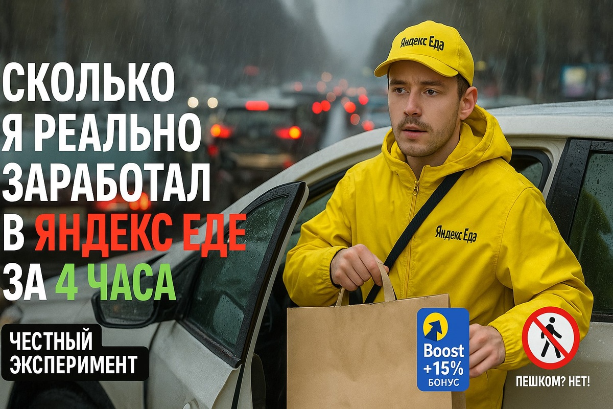 Сколько заработаю в Яндекс Еде за 4 часа