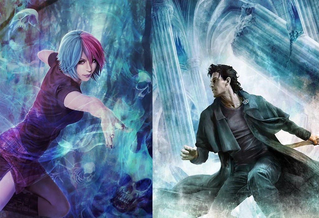 Гарри Дрезден и его ученица Молли (арты Mika Blackfield, DeviantArt).