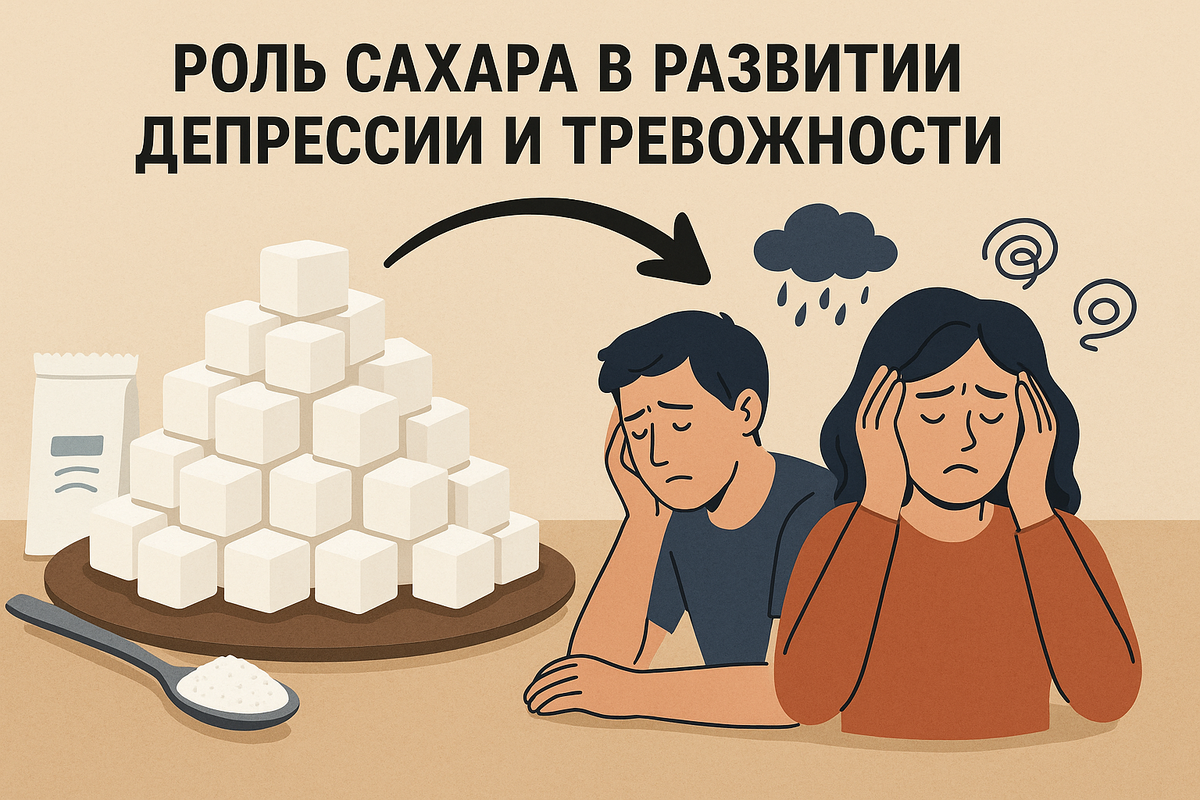 Роль сахара в развитии депрессии и тревожности  