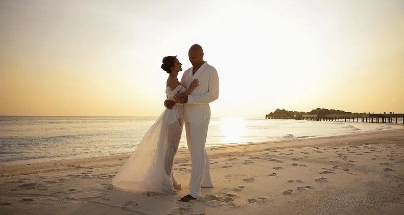 Свадьба состоялась на Мальдивах