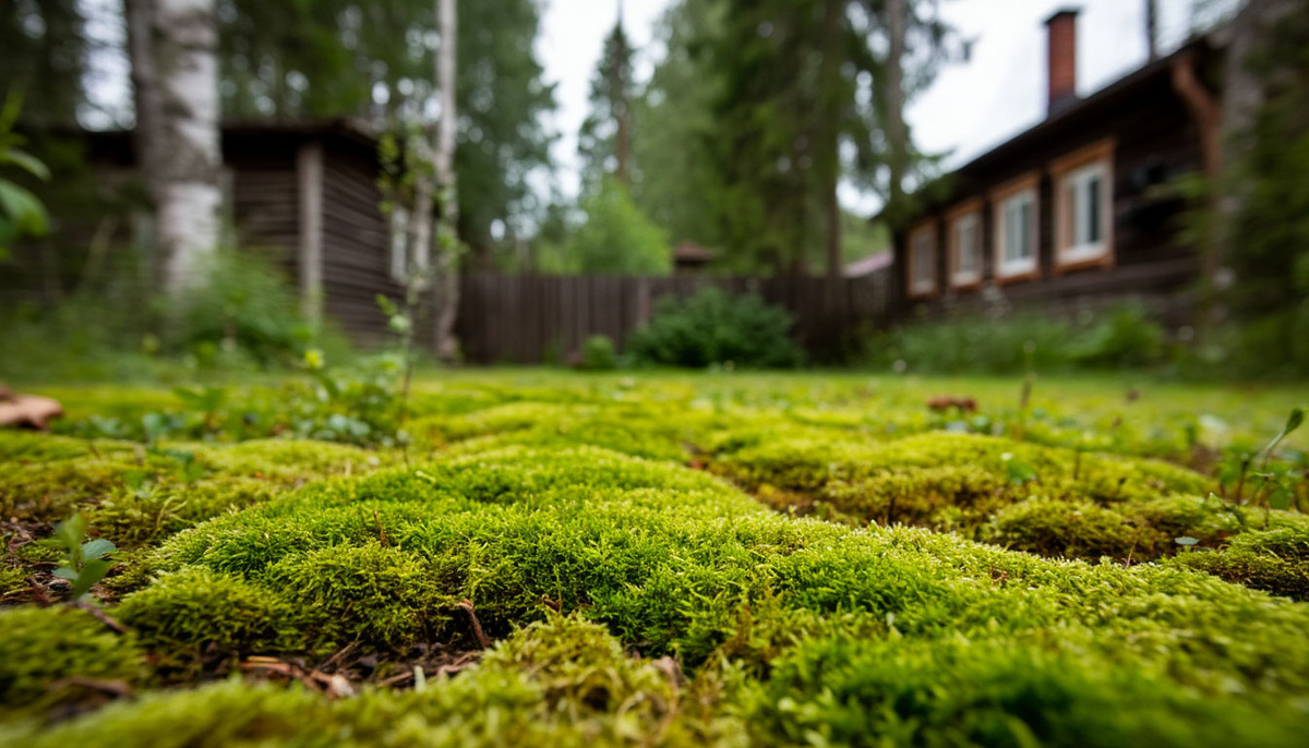 Мох на даче
