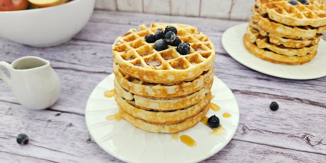 Диетические ТВОРОЖНЫЕ ПП ВАФЛИ с яблоком