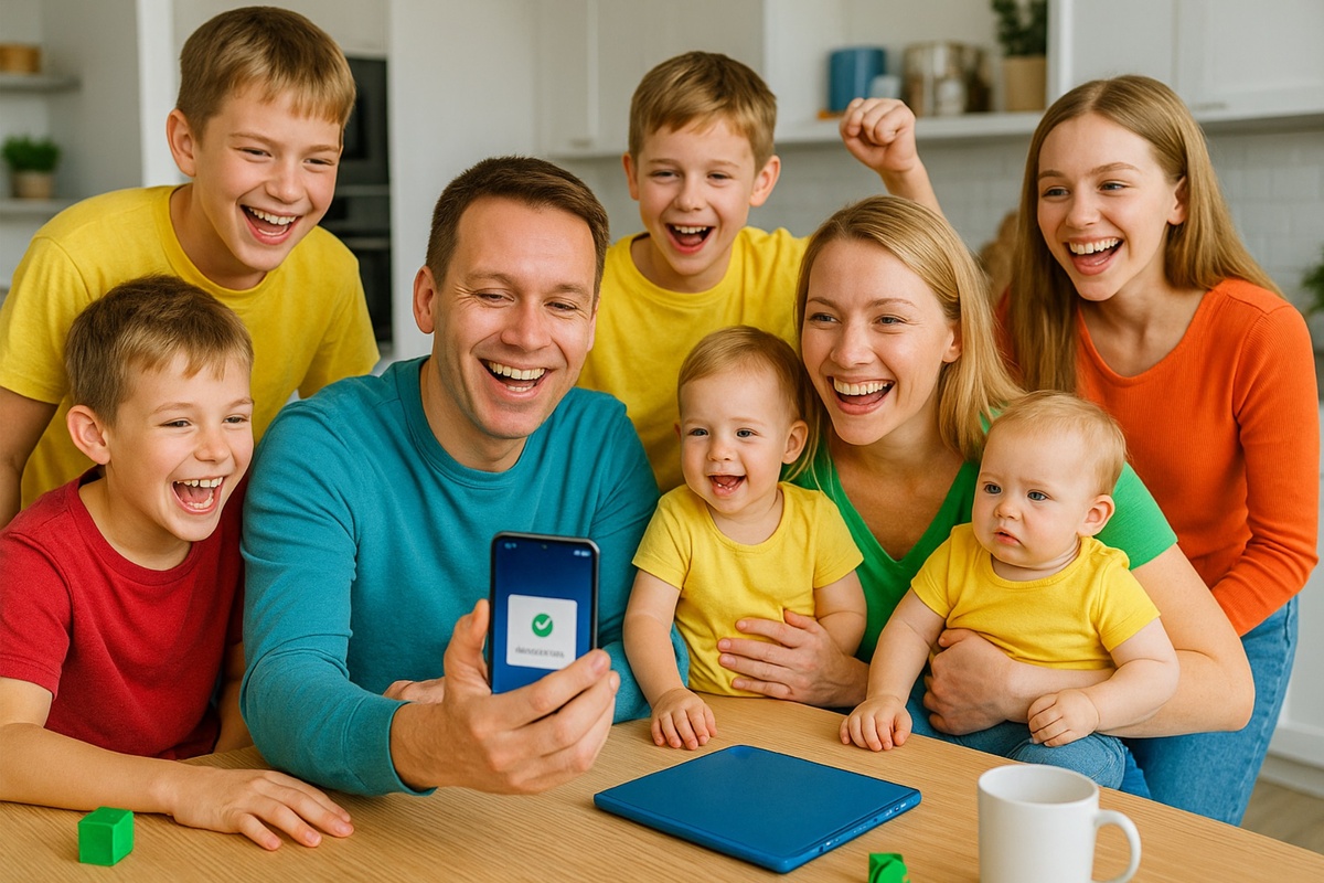 Примерно так многодетные радуются, когда им приходит уведомление о назначении пособия