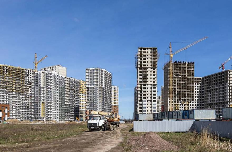     На фото ход строительства ЖК «Город Первых» от ЦДС