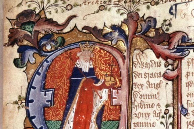 Иллюстрированный манускрипт с изображением Эдуарда III, дарующего Великую хартию вольностей. (Фото: Getty Images)