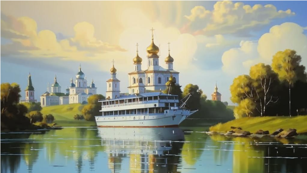 Белый теплоход.