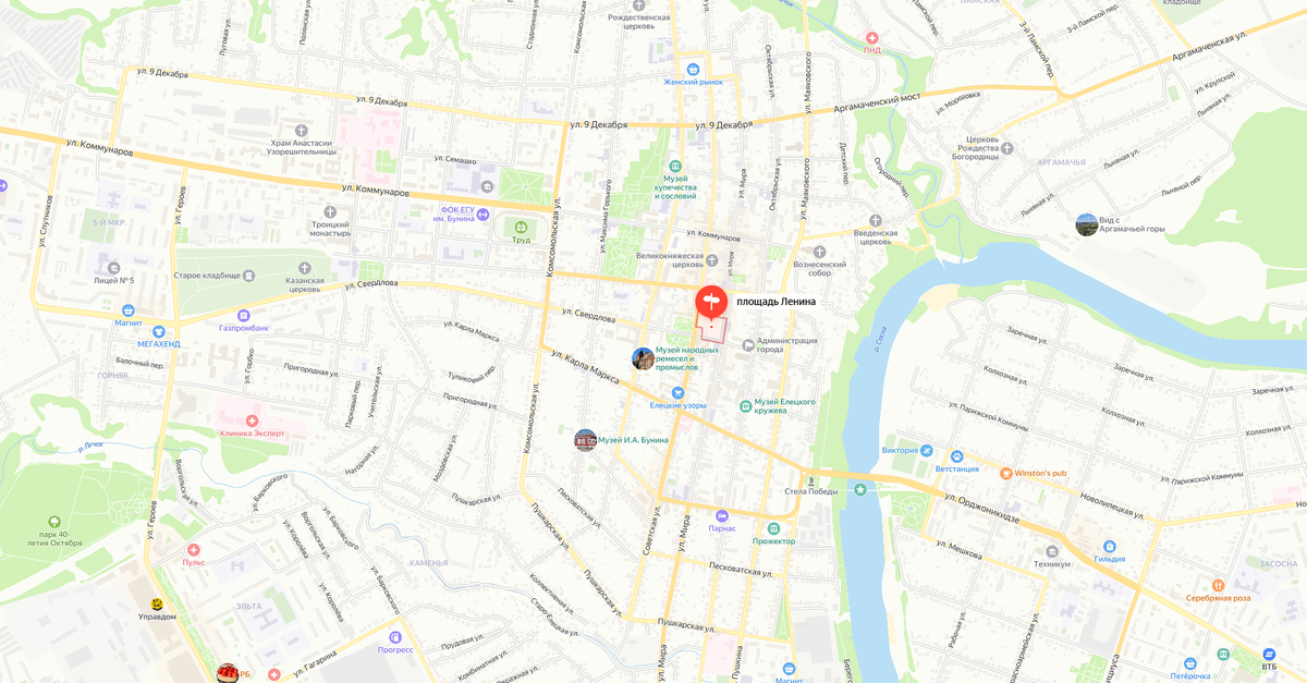 Площадь Ленина на карте