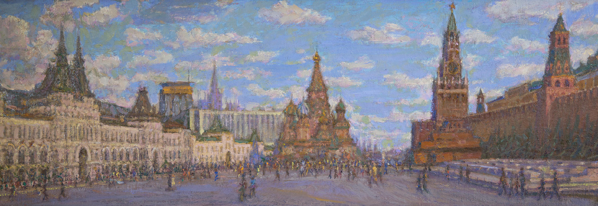 "На Красной площади" Соловых Г. И. холст/масло 1992 г.