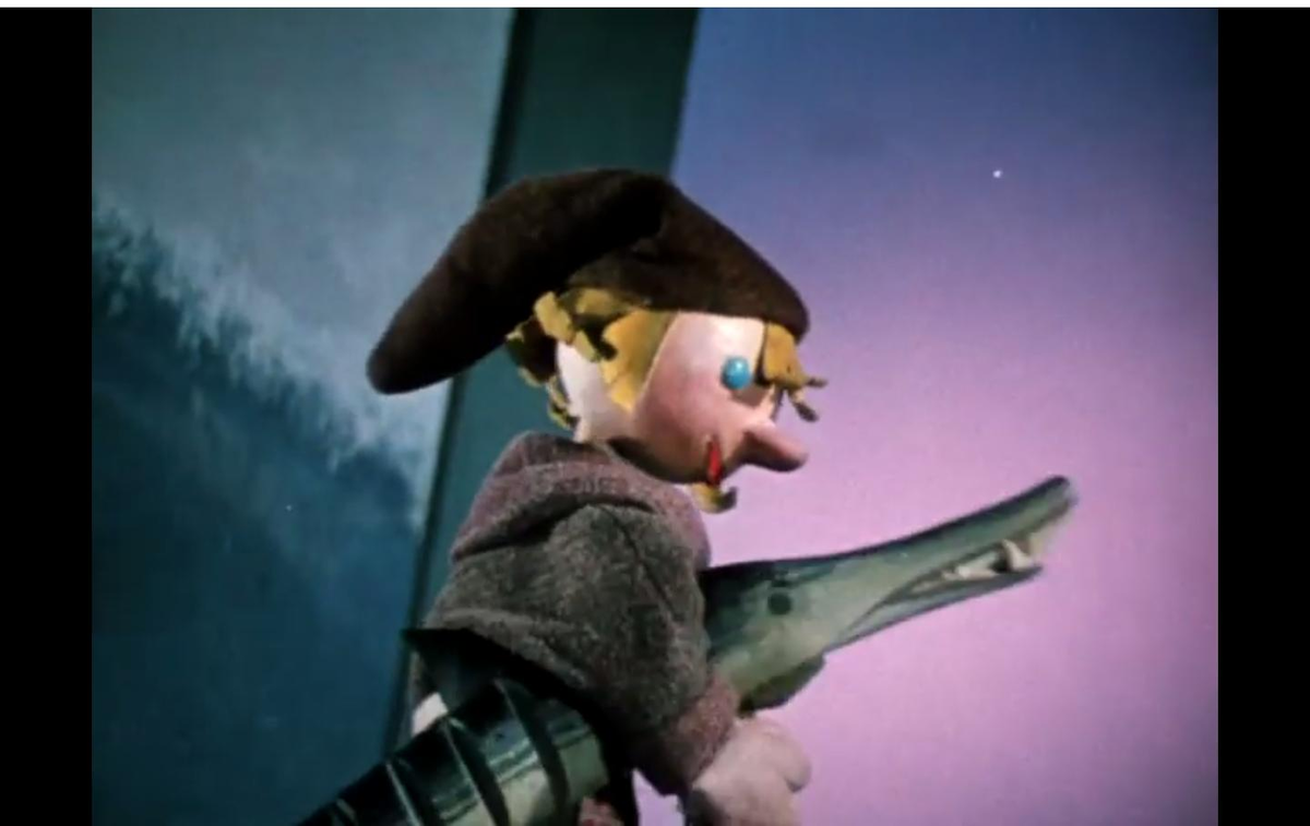 "По щучьему велению". Сцена из спектакля театра кукол им. С. Образцова