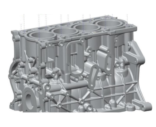 ◼ Изготовлен из алюминиевого сплава. ◼ Интегрированная рубашка охлаждения обеспечивает
улучшенное отведение тепла от ДВС. ◼ Сниженный вес. ◼ Снижение веса на 50% в
сравнении с 4-х цилиндровым ДВС 1-ого поколения с чугунным блоком
