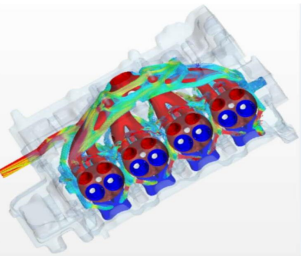 Встроенный выпускной коллектор (IEM) снижает массу двигателя, одновременно улучшая герметичность. Интегрированная водяная рубашка снижает тепловые потери и ускоряет прогрев двигателя, способствуя более быстрому переходу двигателя в оптимальное рабочее состояние. Оба распределительных вала имеют полую конструкцию. 