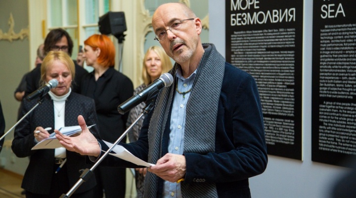 Билл Виола на презентации видеоинсталляции "Море безмолвия"