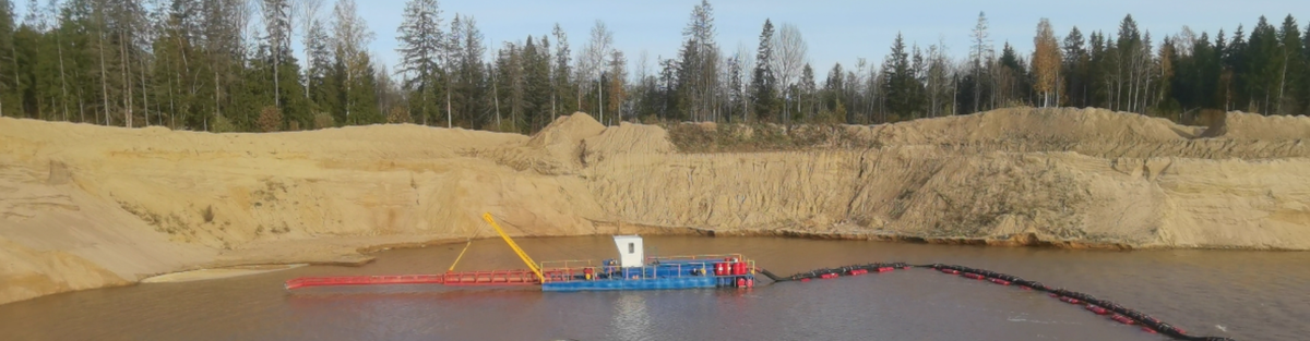 Земснаряд на карьере