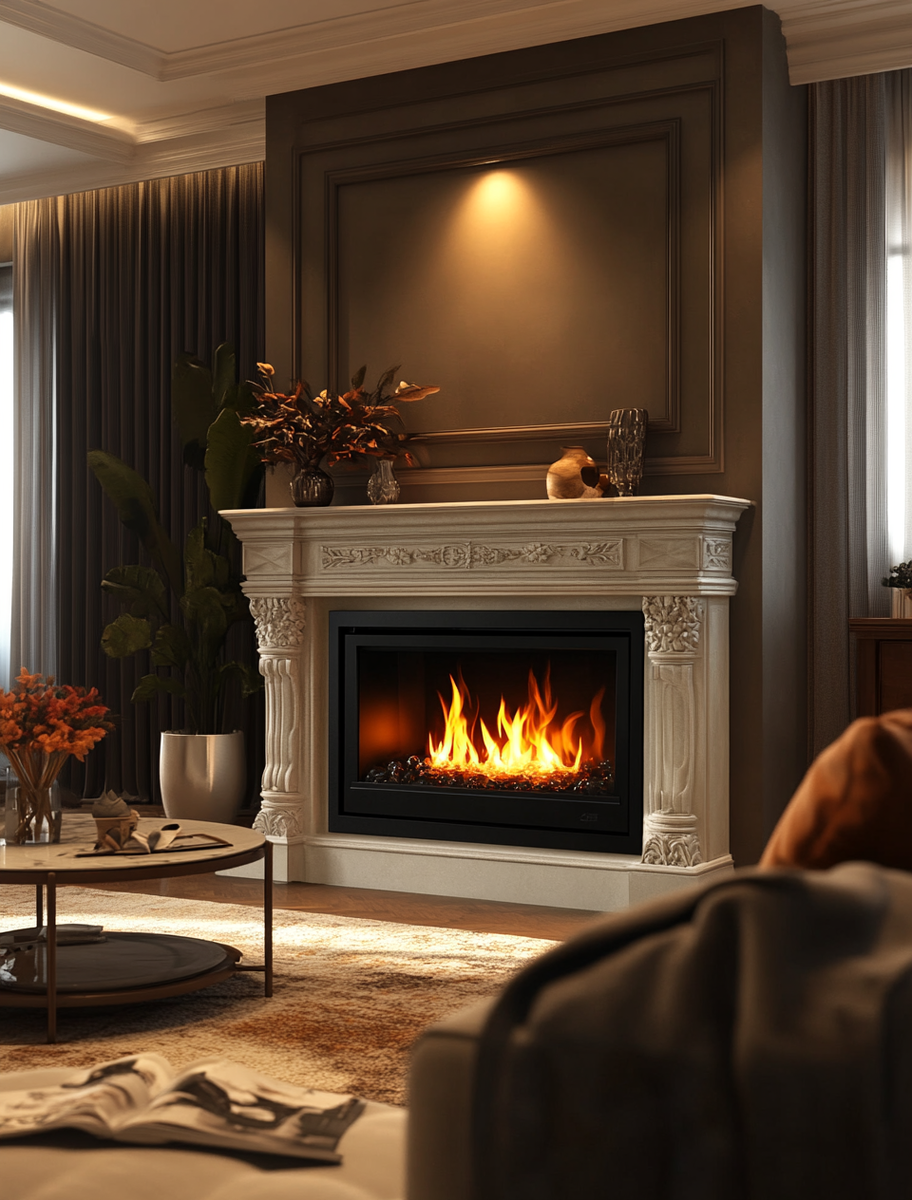    Электрический камин Stone New 26 WTG: создайте уют и стиль в вашем доме с 3D эффектом огня Kamin