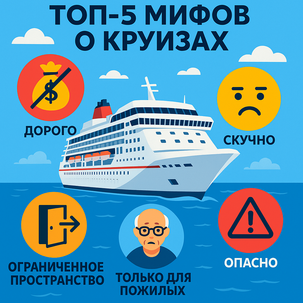 Топ-5 мифов о путешествиях на теплоходах