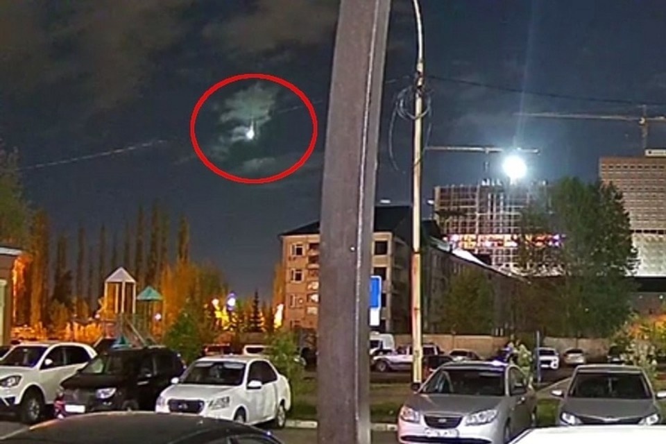 Шар засняли на видео